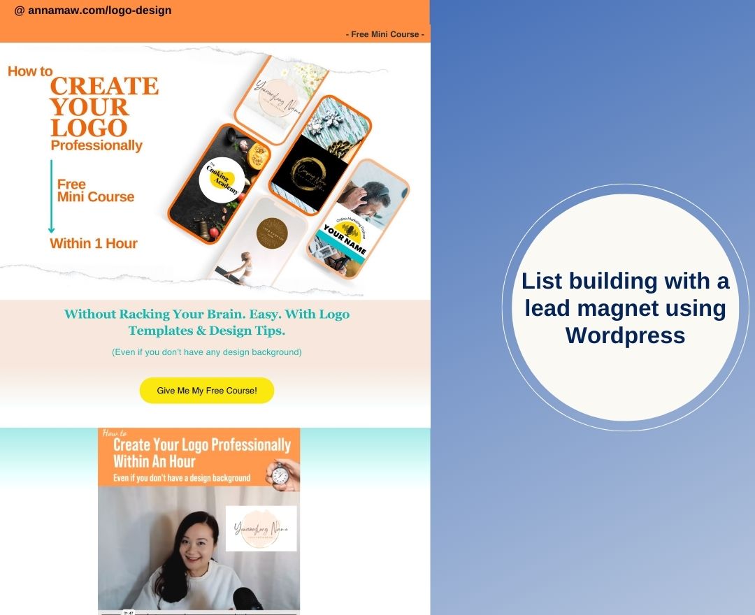 Built this portfolio website and a lead magnet with WordPress.   Click the link below to review the website
